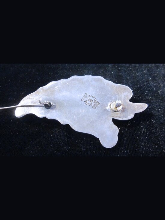 Taxco Mexico Vintage Sterling Silver Lily Leaf Abstract  Vintage Taller CBA Sterling Silver 925 Taxco Leaf Women’s Brooch